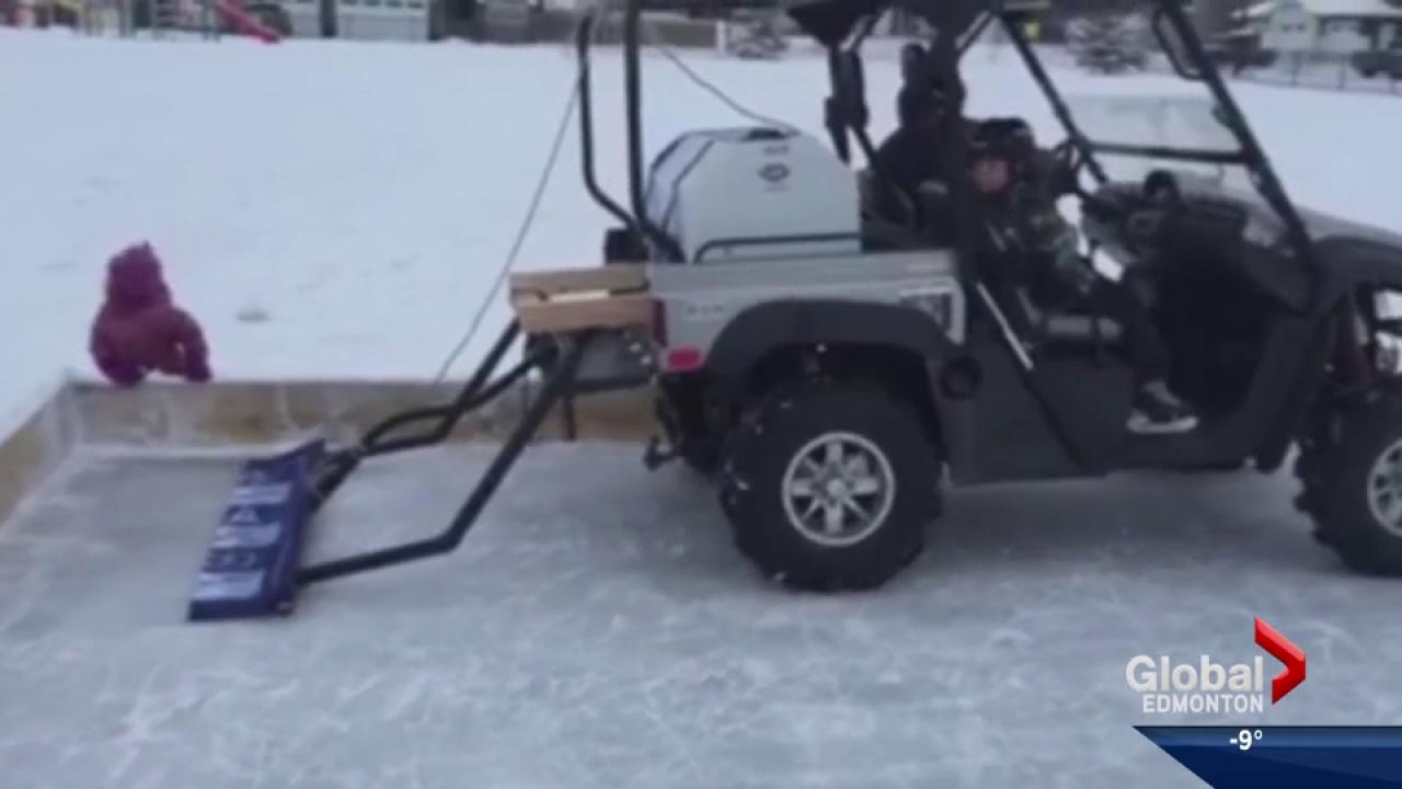 Albertans create custom-built Zamboni | Watch News Videos Online Albertans create custom-built Zamboni | Watch News Videos Online