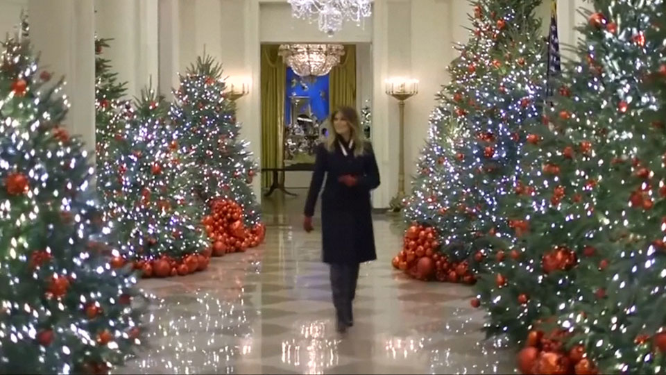 First Lady Unveils White House Christmas Decorations Watch News First Lady unveils White House Christmas decorations | Watch News Videos Online - First Lady Unveils White House Christmas Decorations Watch News