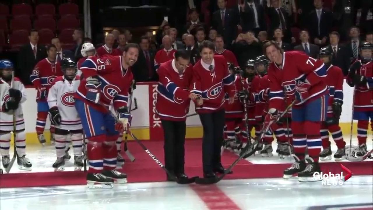 Montreal Canadiens host Trudeau, China premier for hockey game