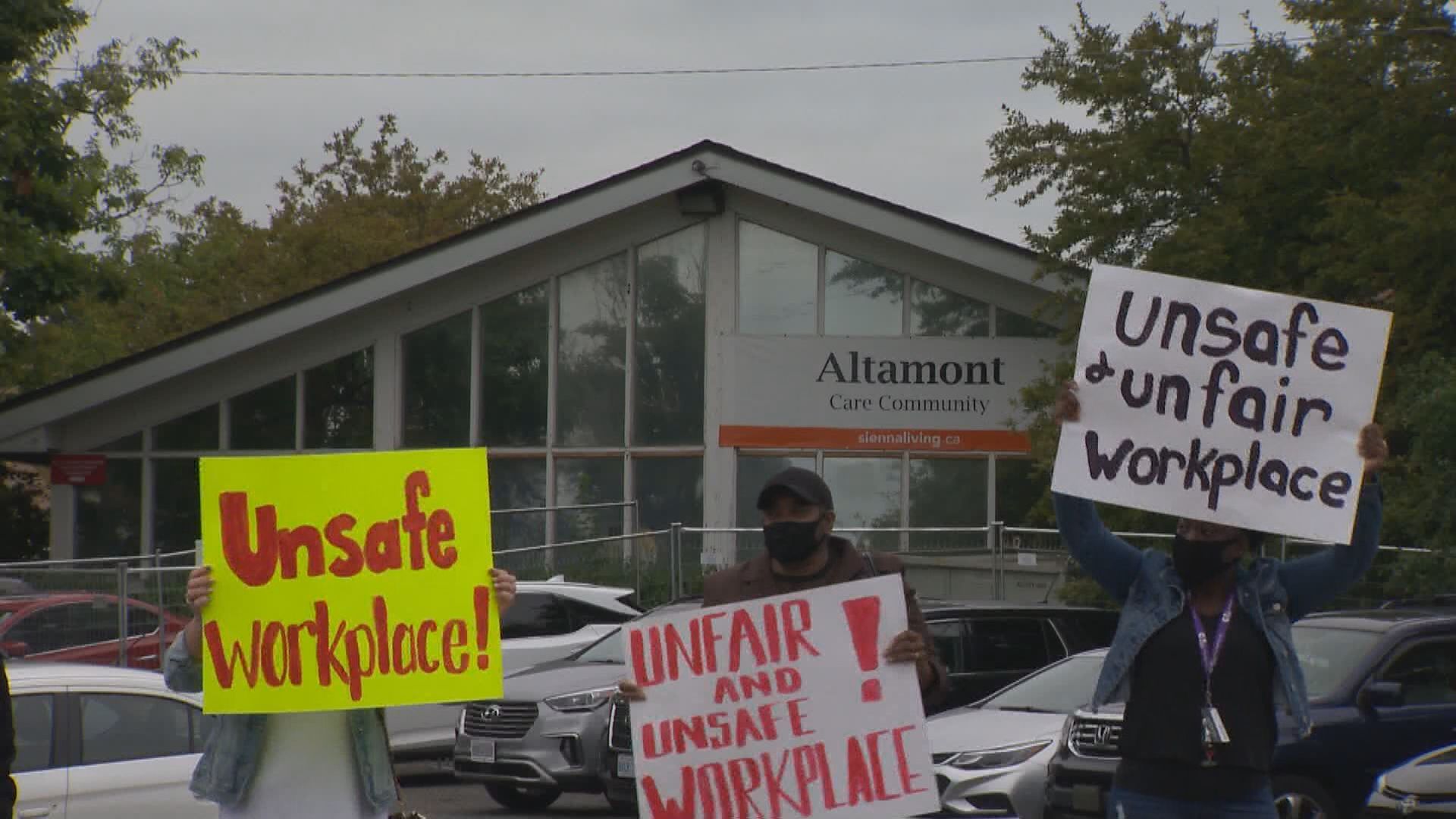 Scarborough Nursing Home Workers Protest Staff Reductions They Fear Make The Facility Unsafe Watch News Videos Online