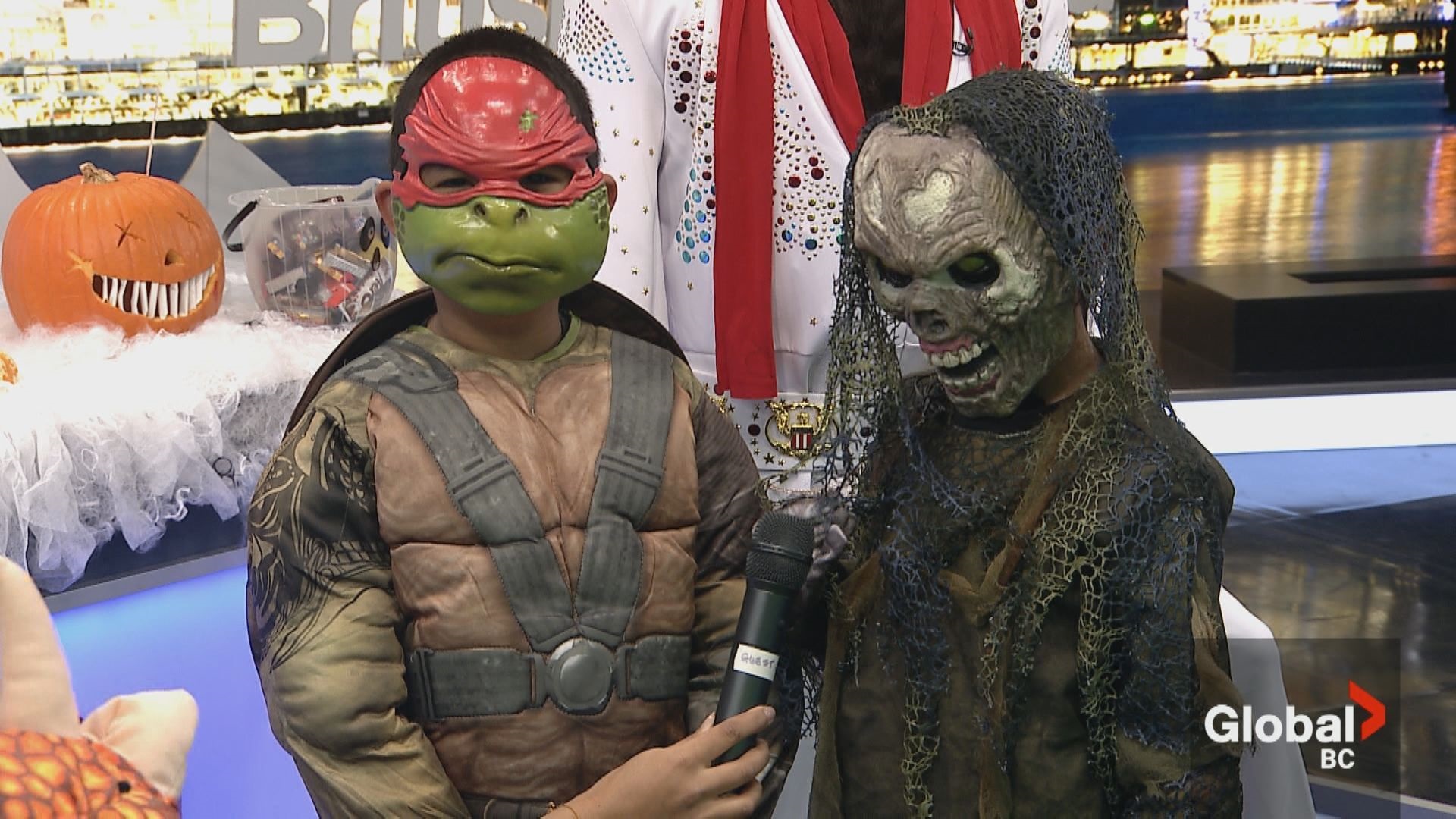 Trick or treaters join us for Halloween on the Morning News photo