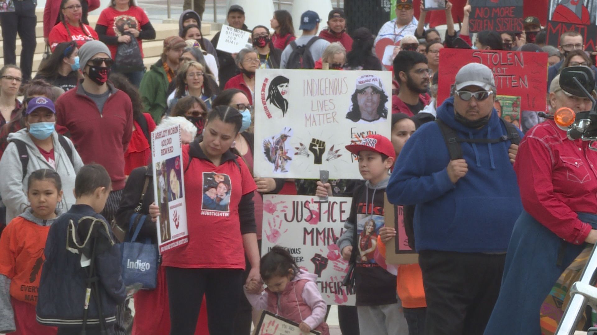 red dress protest Iqaluit Red Dress Day marchers oppose violence against women